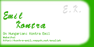 emil kontra business card